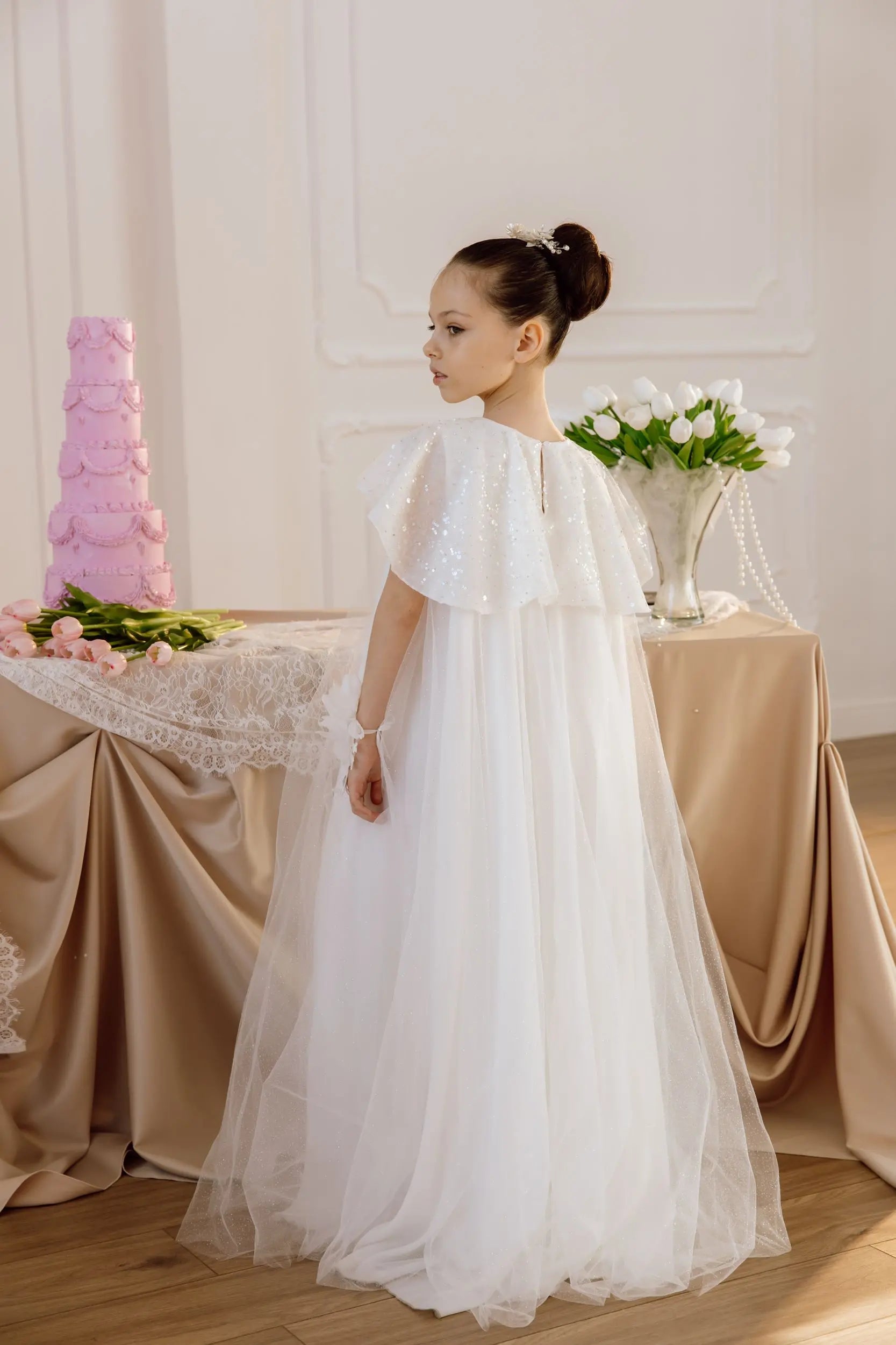 Viola chiffon flower girl dress