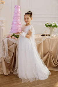 Viola chiffon flower girl dress