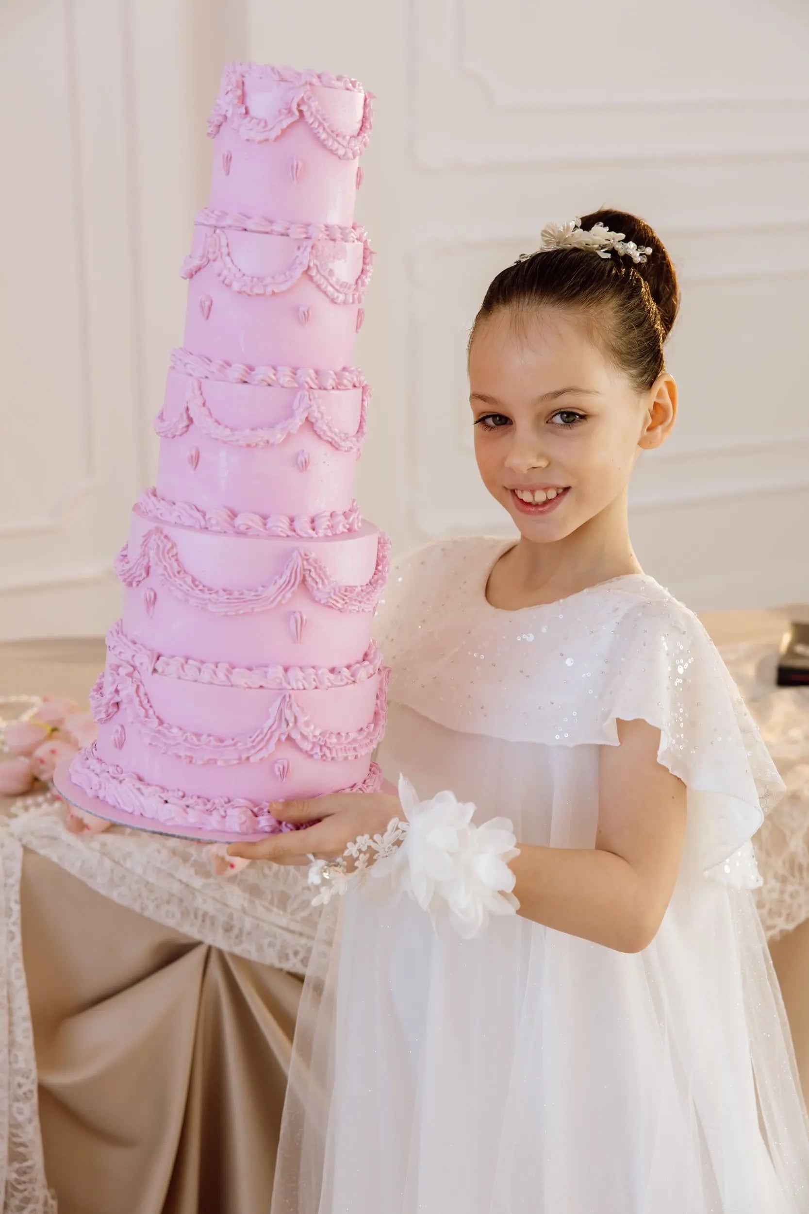 Viola chiffon flower girl dress
