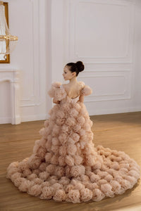 Tara satin flower girl dress