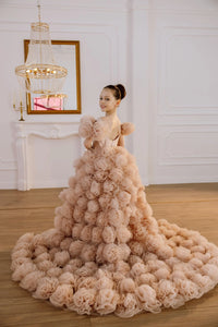 Tara satin flower girl dress