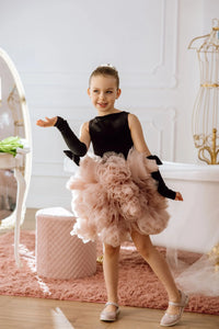 Rose flower girl dress