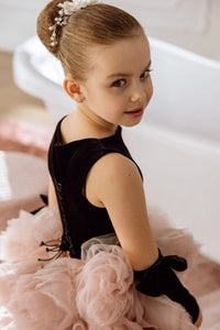 Rose flower girl dress