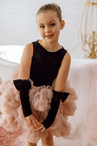 Rose flower girl dress