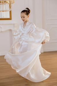 Paola organza suit for girls with a skirt