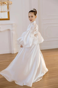 Paola organza suit for girls with a skirt
