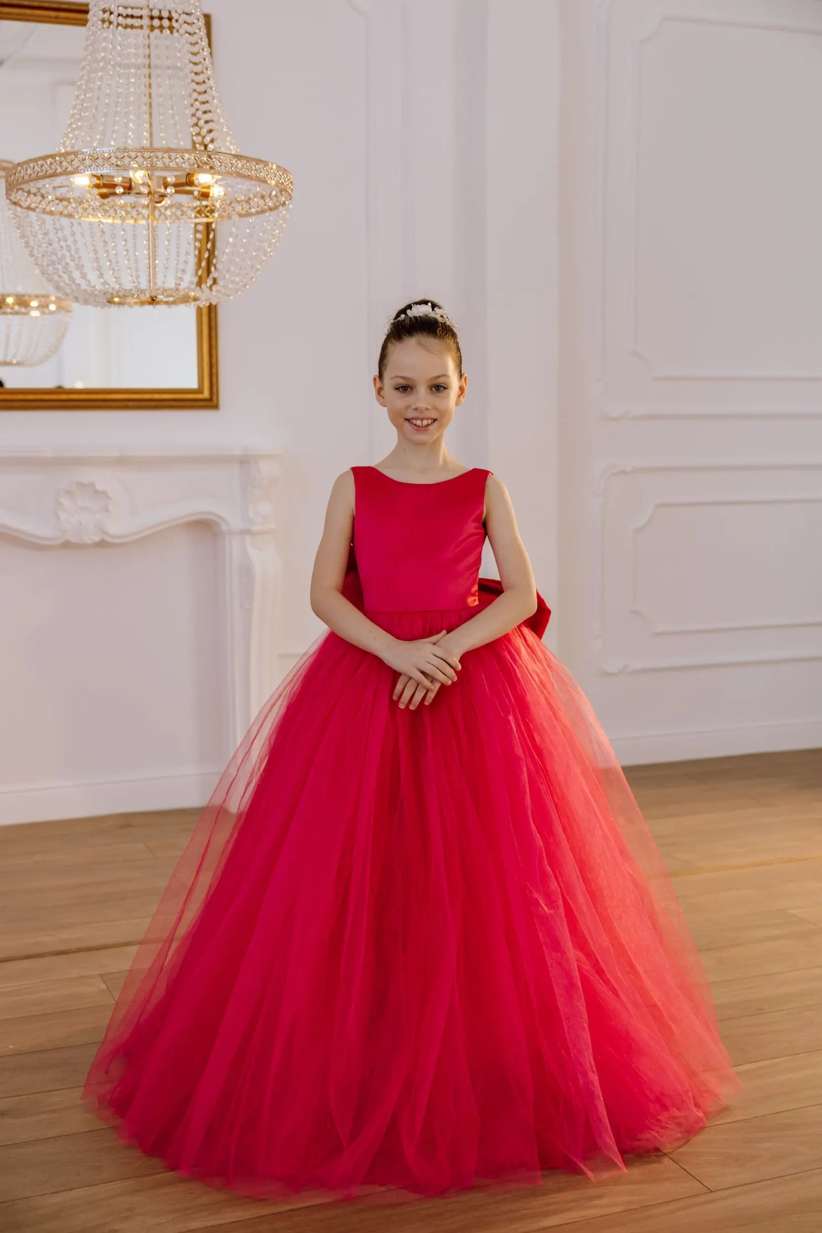 Ella tulle flower girl dress