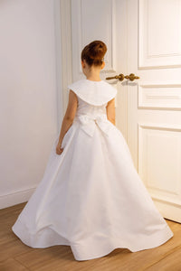 Iris satin flower girl dress