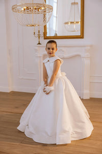Iris satin flower girl dress