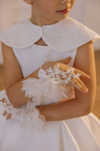 Iris satin flower girl dress