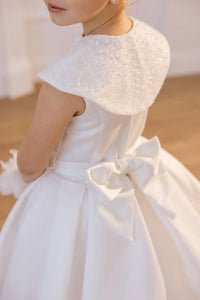 Iris satin flower girl dress