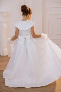 Iris satin flower girl dress