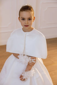 Tina satin flower girl dress