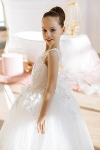 Sicily lace tulle flower girl dress