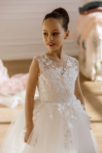 Sicily lace tulle flower girl dress