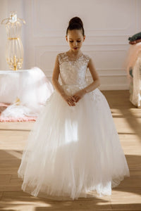 Sicily lace tulle flower girl dress