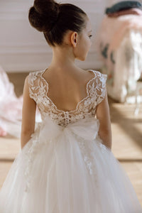 Sicily lace tulle flower girl dress