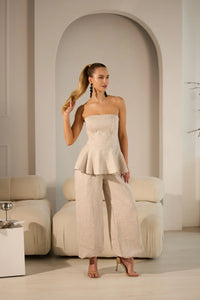 Jane Elegant Linen Pants Set