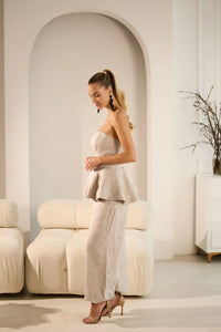 Jane Elegant Linen Pants Set