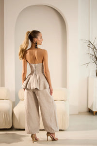 Jane Elegant Linen Pants Set