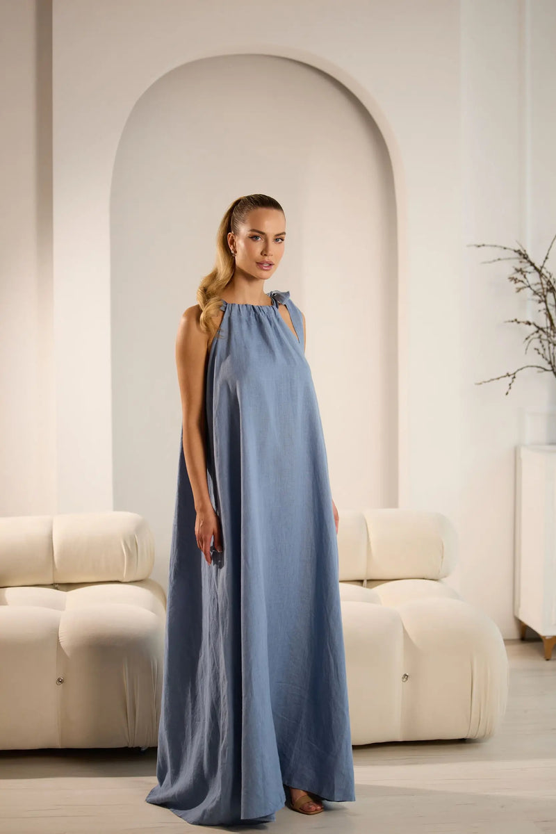 Vasilek Elegant Linen Dress