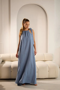 Vasilek Elegant Linen Dress