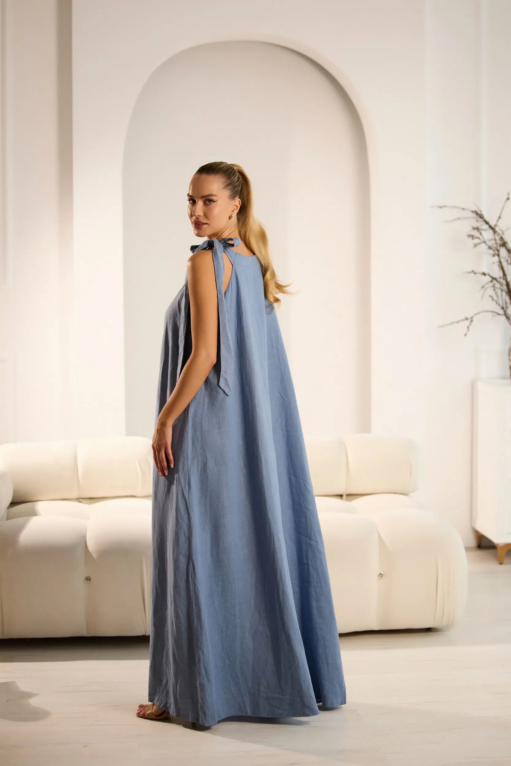 Vasilek Elegant Linen Dress