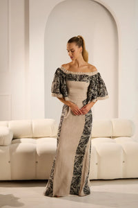 Dolce Elegant Linen Skirt Set