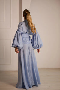 Provence Elegant Linen Skirt Set with Jacket