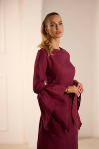 Anna Elegant Linen Dress
