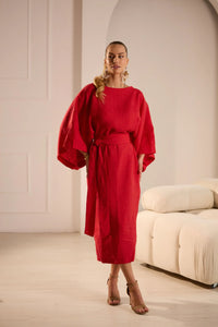 Accent Elegant Linen Dress