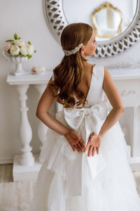 Diana satin flower girl dress